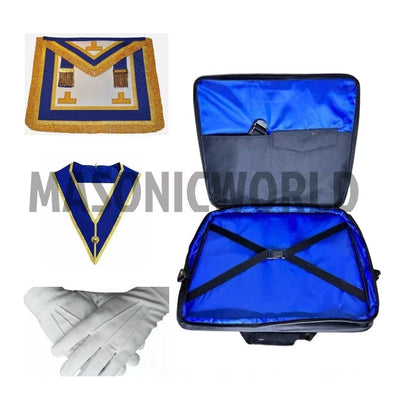 Masonic Regalia Soft Case Bag Craft & Provincial Full Dress Apron + Collar NEW