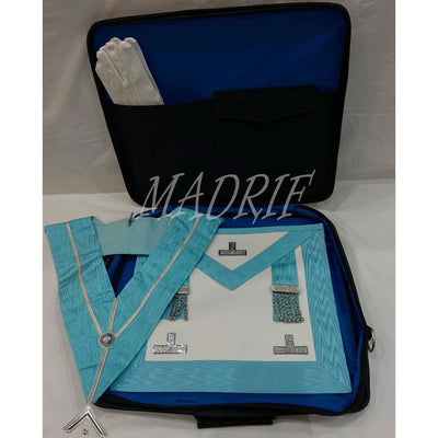 Full Set Worship Master Apron (Lambskin),Masonic Cotton Glove/ Soft Shoulder Bag