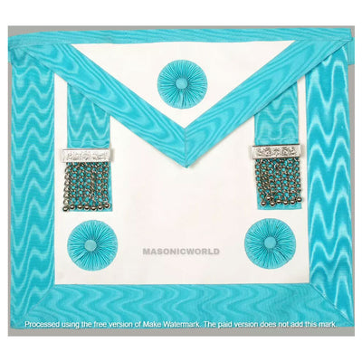 Full Set Of Master Mason Apron (Lambskin) Masonic Cotton Gloves And Shoulder Bag