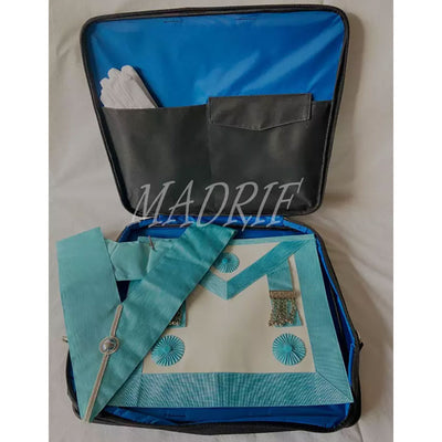 Full Set Of Master Mason Apron (Lambskin) Masonic Cotton Gloves And Shoulder Bag