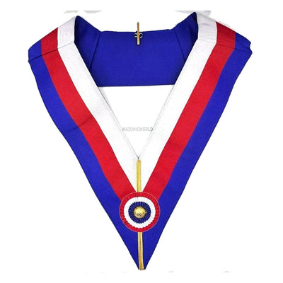 FRENCH MASONIC ROYAL ARCH GRAND OFFICER APRON LAMBSKIN LEATHER BUNDLE SET NEW