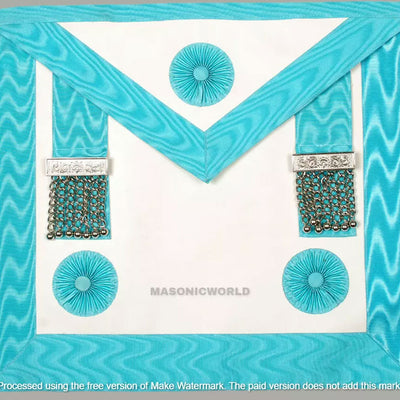 Set Of Master Mason Apron (Lambskin) Collar Masonic Sq &Cmps Gloves Shoulder Bag