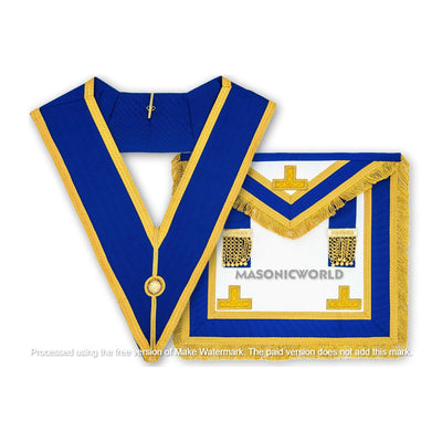 Masonic Regalia CRAFT PROVINCIAL FULL DRESS APRON + COLLAR + GLOVES LAMBSKIN NEW