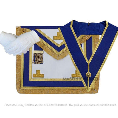 Masonic Regalia CRAFT PROVINCIAL FULL DRESS APRON + COLLAR + GLOVES LAMBSKIN NEW