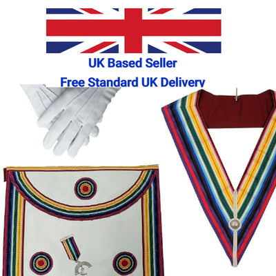 Masonic Regalia RAM ROYAL ARK MARINER MEMBERS APRON+COLLAR+JEWEL+GLOVES