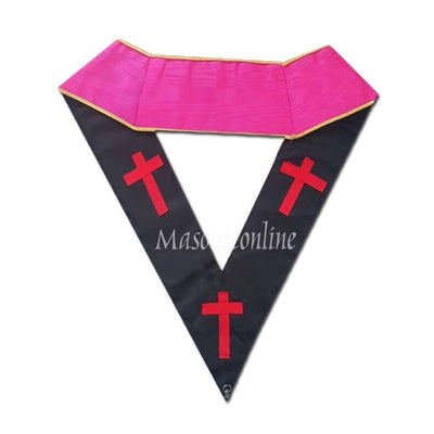 Masonic Regalia-ROSE CROIX 18TH DEGREE EMBROIDERED COLLAR + COLLAR JEWEL+GLOVES