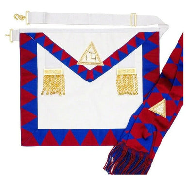 Lambskin Leather Masonic Royal Arch Companions Apron & Sash RA Chapter Regalia