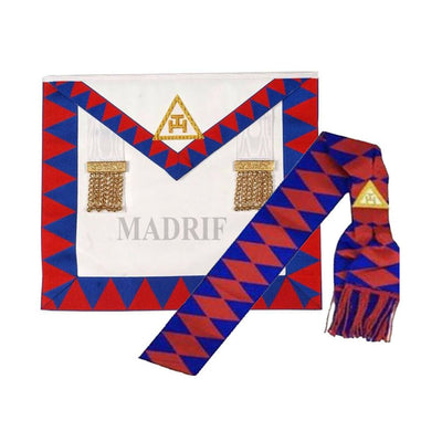 Lambskin Leather Masonic Royal Arch Companions Apron + Sash RA Chapter Regalia