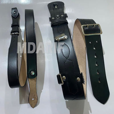 Sam Black Belt / Sam Shoulder Strap Leather ,Chrome buckle Quick Release Clip-on