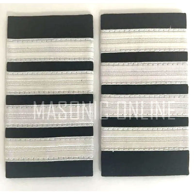 Pilot Captain Gold Strips Epaulettes,Pilot Airline,Merchant Marine 4 Bars