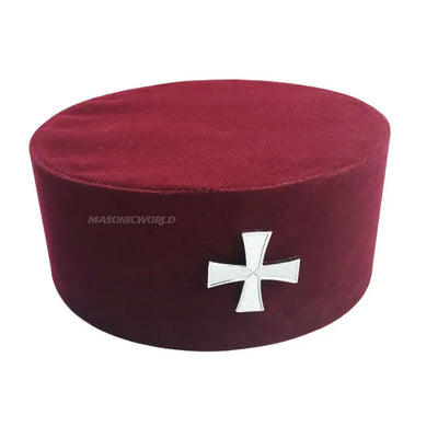 Masonic Knights Templar Cap with Badge KT Masons Regalia TOP QUALITY (BRAND NEW)