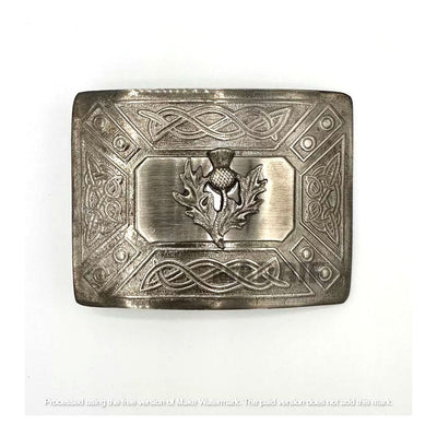 Scottish Kilt Belt Buckle Celtic Design Thistle Copper Finish *BRAND NEW*