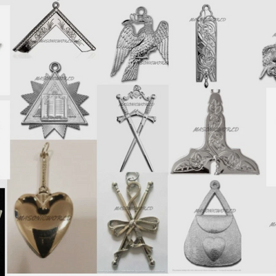 MASONIC REGALIA JEWELS MASONIC CRAFT OFFICER COLLAR JEWELS (ALL RANKS) BRAND NEW