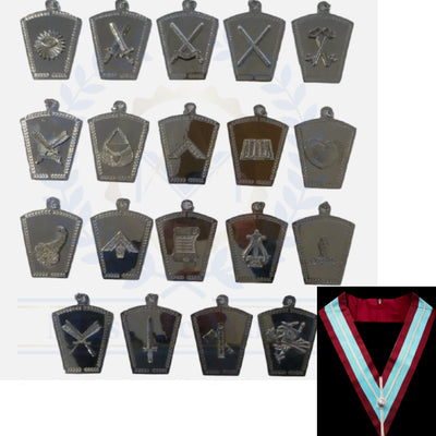 Masonic Regalia Freemasons English Mark Lodge Officer Collar and Jewel BRAND NEW