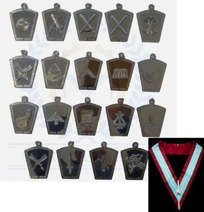 Masonic Regalia Freemasons English Mark Lodge Officer Collar and Jewel BRAND NEW