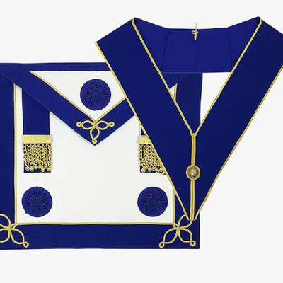 Masonic Regalia Craft Provincial Undress Full Set Blue Rosettes W/Gloves NEW