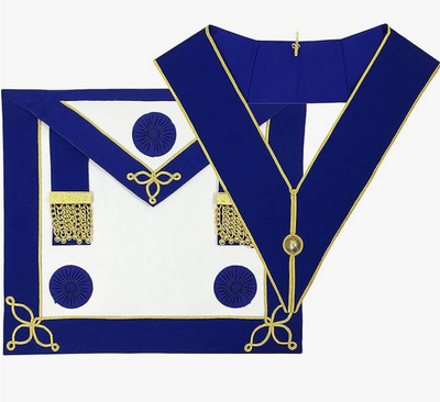 Masonic Regalia Craft Provincial Undress Full Set Blue Rosettes W/Gloves NEW