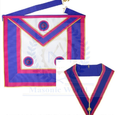 Masonic Regalia Mark Provincial Undress Rosettes Lambskin Full Set FREE GLOVES